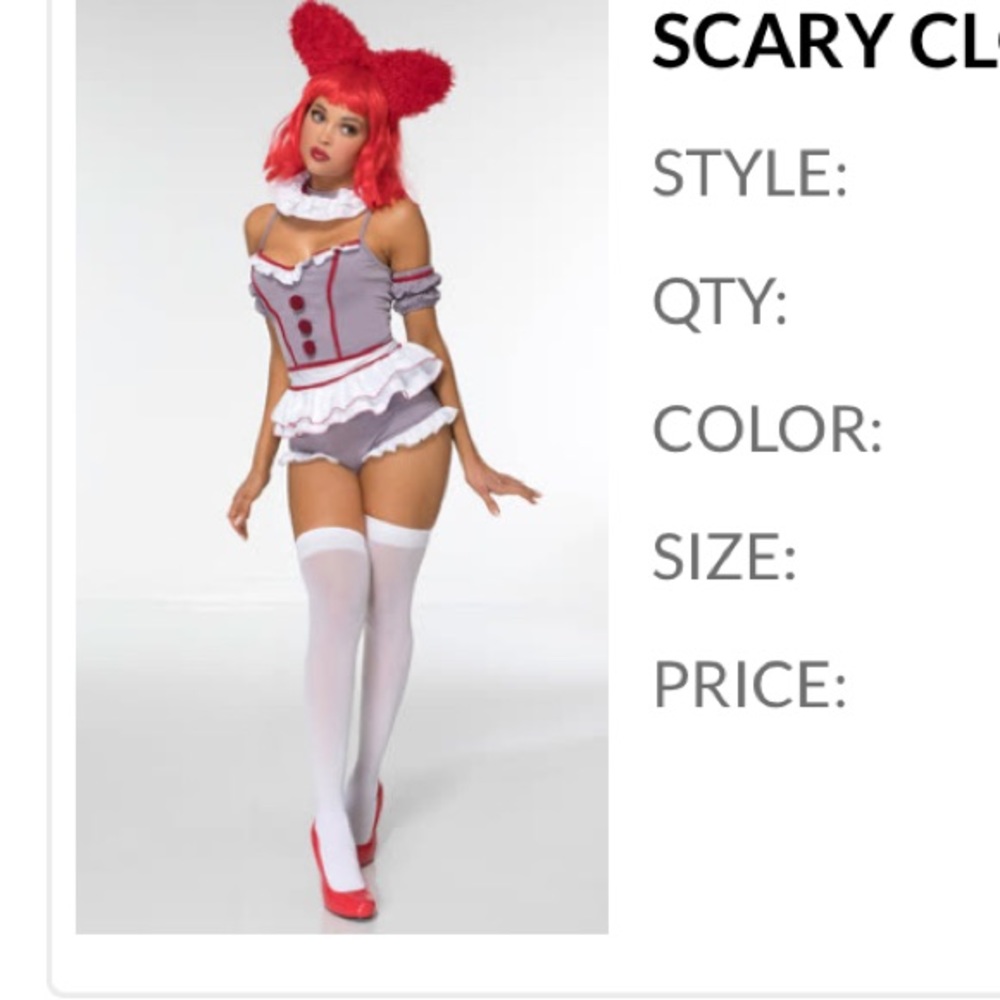 Sexy clown costume